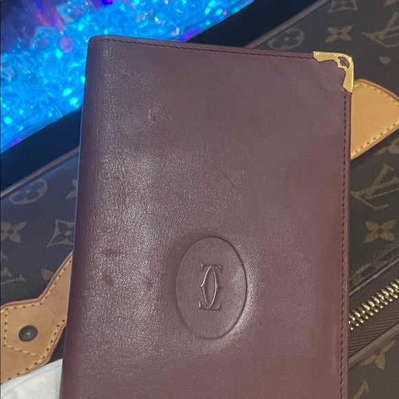 Cartier Burgandy Leather Wallet with Gold Accent - Picture 11 of 15